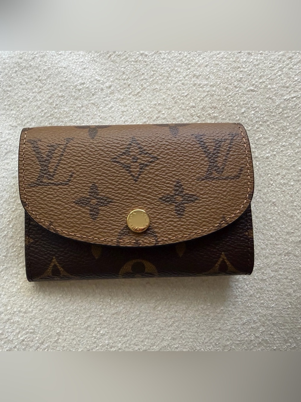 Louis Vuitton Brown and Gold Monogram Snap Wallet
